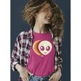 thumbnail image 2 of Layered Alien Emoji Vibes - Retro Galactic Graphic Women's T-shirt, 2 of 4