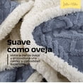 thumbnail image 2 of Cobertor Cobija Aborregado con Forro Polar Sherpa | Suave | Caliente | Ligera | Tamaño 150 x 100 cm (Azul, 150 x 100 cm), 2 of 8