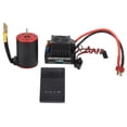 thumbnail image 1 of Regulador eléctrico ESC sin escobillas a prueba de agua con motor de 3900 KV, tarjeta de programa y soporte de conector banana de 4 mm para coche RC 1/8 1/10, 1 of 14