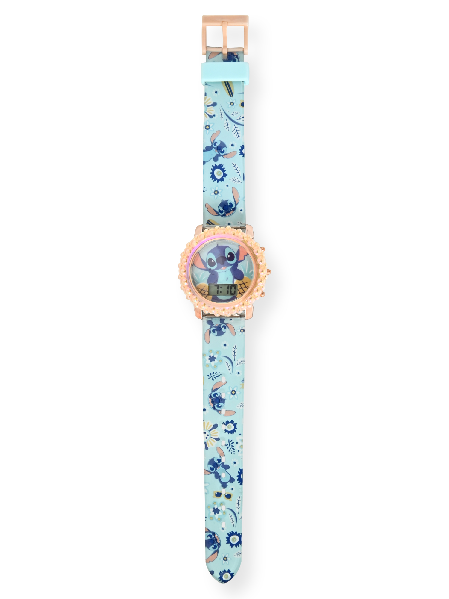 LAS4079WM Stitch Kids Molded Case Flashing Lights LCD Watch with Printed Strap - image 2 of 3