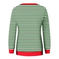 thumbnail image 5 of successthop Plus Size Sweatshirts for Women Oversized Crewneck Long Sleeve Sweater Pullover Tops Stripe Sweatshirts 3XL, 5 of 5