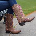 thumbnail image 4 of Flower Cowgirl Boots | Floral Fantasy Cowgirl Boots (M50031), 4 of 10