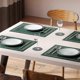 thumbnail image 4 of 4 washable leather placemats, waterproof, non-slip and heat-resistant, length 43*width 30cm, green., 4 of 5