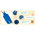 thumbnail image 6 of Kids Kids Casual Loose Romper Blue Overalls Sleeveless Loose Rompers with Pockets Size 3T Girls Clothes, 6 of 7