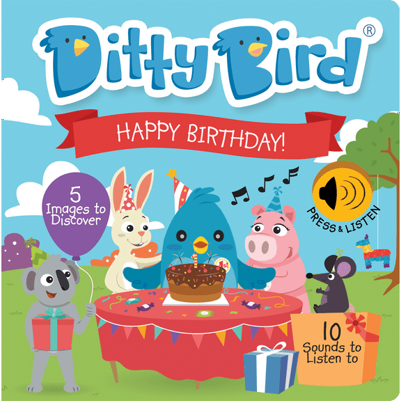 Ditty Bird Interactive Educational Children's Sound Book, Happy Birthday!
