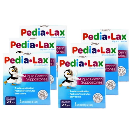 Fleet Pedia-Lax Liquid Glycerin Suppositories (Pack of 6)