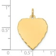 thumbnail image 2 of FB Jewels 14K Yellow Gold Etched .027 Gauge Engravable Heart Disc Charm, 2 of 3