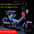 thumbnail image 4 of Luz de advertencia solar para coche, luz de respiración con malla de cableado libre de colisiones traseras, luz intermitente trasera LED para motocicleta y bicicleta, 4 of 5