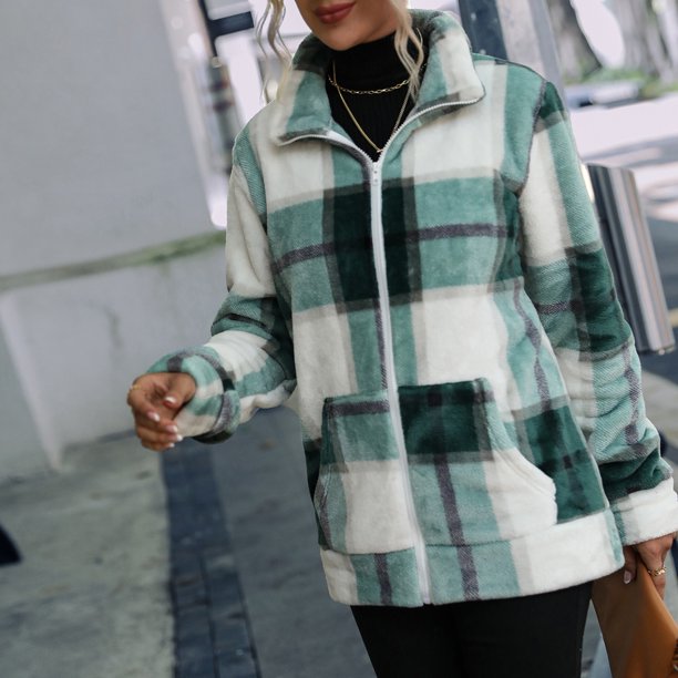 Puntoco Mujer Stand Collar Suelto Cremallera Costura Manga Larga Felpa Sin Capucha Casual Abrigo/Chaqueta Puntoco Puntoco-6566