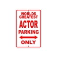 thumbnail image 1 of World's Greatest Actor Parking Only Sign Gift Wall Novelty Aluminum 8"x12", 1 of 1