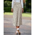 thumbnail image 5 of FreshPretty Satin Skirts for Women Trendy Spring Summer High Waisted Leopard Print Cocktail Wedding Long Silk Midi Skirt, 5 of 8