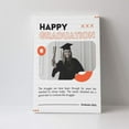 thumbnail image 2 of Custom Canvas Prints White Orange Simple Happy Graduation Personalized Photo Image Collage DIY Framed Kit Wall Art Picture Room Decor 16x20 inch, 2 of 7