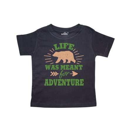 

Inktastic Bear Silhouette Life Was Meant for Adventure with Arrow Gift Toddler Boy or Toddler Girl T-Shirt