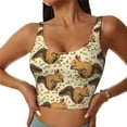 thumbnail image 2 of Uemuo Cute Squirrel with Green Leaves Pattern Women's Sports Bra - High Impact Support, Breathable, and Comfortable Athletic Bra for Running, Yoga, and Workouts, 2 of 9