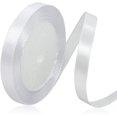 thumbnail image 1 of LAICAIW Solid Color White Satin Ribbon, 3/8 Inches x 25 Yards Fabric Satin Ribbon for Gift Wrapping, Crafts, Hair Bows Making, Wreath, Wedding Party Decoration and Other Sewing Projects, 1 of 7