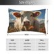 thumbnail image 2 of Fotbe Daisy Meadow Cow Funda de Almohada Decorativa Estilo Occidental, Lujo en Algodón, Fundas para Almohadas King, Cojín Estampado para Decoración del Hogar-20"x30", 2 of 6