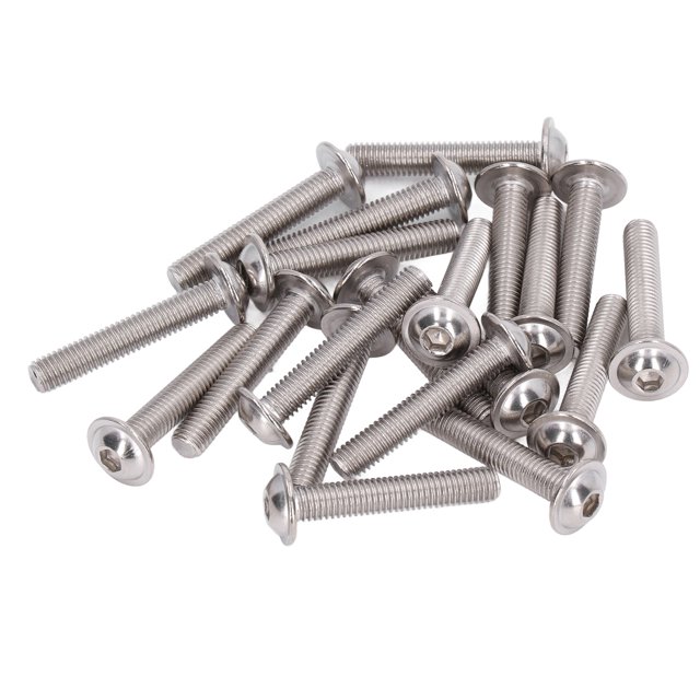 Buttons Heads Socket , Flanged Button Head Screws Wider Bearing Firm A2-70 Stainless Steel For Wet Environments
