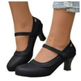 thumbnail image 5 of YLYL Women's Pumps High Heels Pointed Closed Toe Ankle Strap Vintage Dressy Mary Jane Shoes, 5 of 9