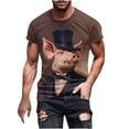 thumbnail image 2 of Weiqiqre Mens T-shirt Print Short Sleeve Round Neck T-shirt Casual Fashion Short Sleeve Perfect for Weekend Casual Summer Wear, 2 of 5