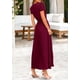 thumbnail image 2 of Vestido largo PRETTYGARDEN para mujer, cuello en V, volantes y manga corta, 2 of 8