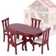 thumbnail image 1 of 1:12 Miniature Dollhouse Kitchen Table and Chairs Set Bedroom Furniture Toy, 1 of 1