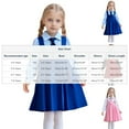 thumbnail image 4 of SGFCWSX Girls School Uniform 2 Piece Set for Kids Collared Pleated Dress with Tie Spring Outfit Red Size 7-8 Years, 4 of 10