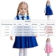 thumbnail image 3 of Conjunto de falda para niña, temporada escolar abierta, estilo universitario, vestido con cuello, falda plisada, conjunto de falda, vestido de poliéster para niña, 3 of 9