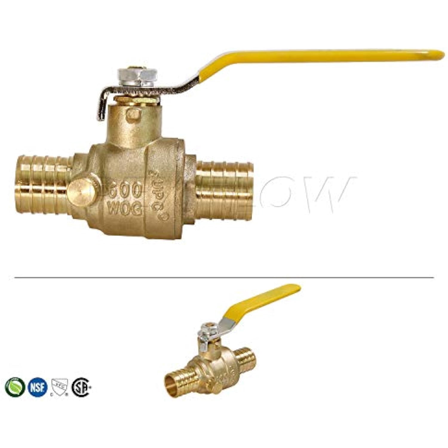 Midline Valve 405P012-NL Brass Full Port Pex Ball Valve 1/2" with Drain-Lead Free