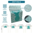 thumbnail image 7 of Table Runner Dresser Scarves 120 Inch Long, Geometric Turquoise Moroccan Teal Elk Linen Dining Table Runners Abstract Art Tabletop Scarf for Wedding Holiday Party Kitchen, 7 of 7