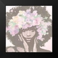 thumbnail image 2 of Stellar Design Studio 12x12 Black Modern Framed Museum Art Print Titled - Floral Crown 1, 2 of 5