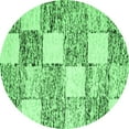 thumbnail image 1 of Ahgly Company Indoor Round Abstract Emerald Green Contemporary Area Rugs, 6' Round, 1 of 4