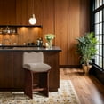 thumbnail image 5 of Meridian Furniture Shaw Beige Chenille Fabric Upholstered Counter Stool, 5 of 10