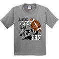 thumbnail image 3 of Inktastic Little Sister and Biggest Fan Football Player Youth T-Shirt, 3 of 5