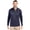 Liberty Navy, variant on BCK00088 Traverse Stretch Eco Stripe Quarter Zip Mens Big and Tall Pullover-Black-2XB
