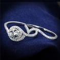 thumbnail image 1 of Alamode TS351-6 Women Rhodium 925 Sterling Silver Ring with AAA Grade CZ in Clear - Size 6, 1 of 1