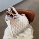 thumbnail image 5 of Sywqhk Bolso De Hombro Grande De Pana Con Entramado De Diamantes Acolchado (Beige) Sywqhk Para estrenar, 5 of 9