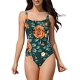 thumbnail image 2 of Jamicy Women's One Piece Swimsuit Square Neck Sporty Ruched Slimming Monokini High Cut Tummy Control Bathing Suit, 2 of 8