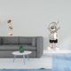 thumbnail image 2 of Escultura Nórdica Abstracta De Hoja De Metal Con Figura De Astronauta, Adorno Creativo De Mesa Para Decoración Moderna De Hogar, Fiesta, Chimenea Y Estante., 2 of 8