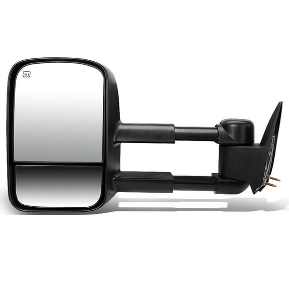 DNA Motoring TWM-001-T111-BK-L For 2003 to 2007 Chevy Silverado / GMC Sierra Powered Adjustment Heated Tow Towing Mirror (Left / Driver)