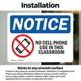 thumbnail image 3 of (2 Pack) No Cell Phone Use In This Classroom OSHA Notice Sign, 3 of 7