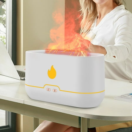 

Duety 240ml Flame Air Diffuser Flame Humidifiers Cool Mist Humidifiers Portable Essential Oil Diffuser USB Aroma Humidifier Waterless Auto Shut-Off for Home Office