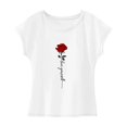 thumbnail image 1 of Camiseta de mujer Tops de verano Ropa de recuerdo casual Camiseta de cuello redondo para desplazamientos M, 1 of 7
