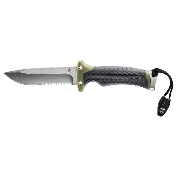 Gerber Ultimate Survival Knife Fixed Blade with Fire Starter and Sheath
