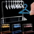 thumbnail image 6 of Clear Jewelry Display Stand Holder Creative Tabletop Earring Organizers Acrylic Coat Hanger Shape Stand Show Case Accessories Silver, 6 of 6