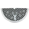 thumbnail image 2 of Northlight 48" Black and White Plaid Reindeer Christmas Tree Skirt, 2 of 3
