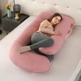 thumbnail image 3 of SHANNA Pregnancy Pillows, J-Shape Full Body Pillow – Removable Cooling Cover - Pregnancy Pillows for Sleeping – Body Pillows for Adults, Maternity Pillow and Pregnancy Must Haves, Pink, 3 of 11