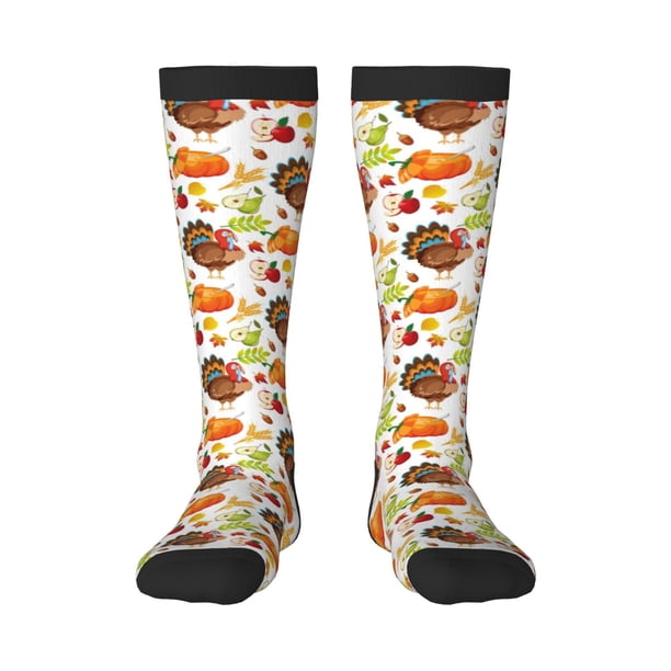 Fotbe Calcetas Divertidas Estampadas para Hombre y Mujer, Calcetas de Algodón hasta la Rodilla para Caminar, Correr, Enfermería y Embarazo