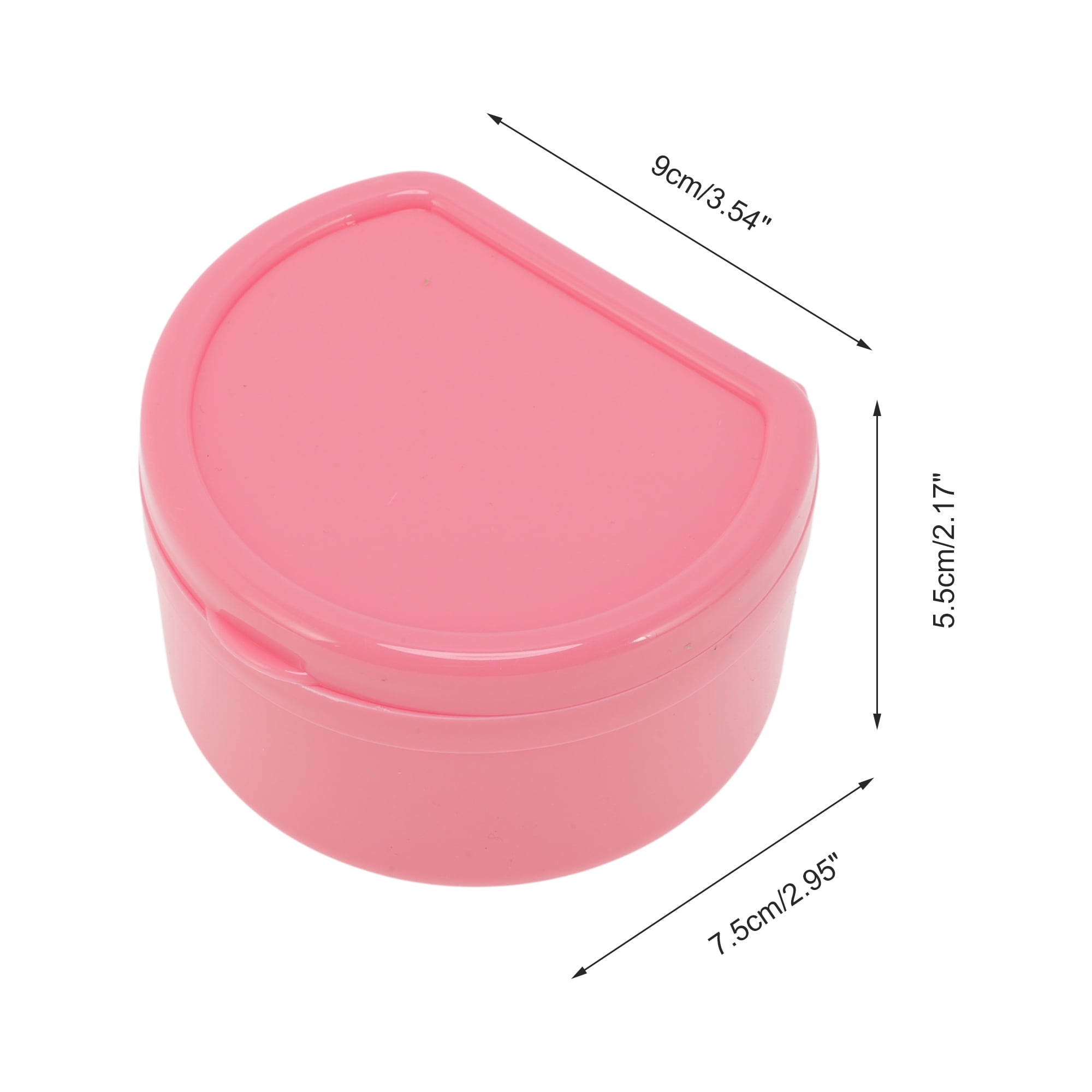 Unique Bargains Reusable Braces Box with Strainer 1 Pc Pink