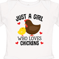 thumbnail image 4 of Inktastic Just a Girl Who Loves Chickens Girls Long Sleeve Baby Bodysuit, 4 of 5