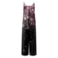 thumbnail image 4 of Baggy Dungarees for Women Sale Stretchy Wide Leg Ladies Dungarees Floral Graphic Dragonfly Print Jumpsuit Suspender Ethnic Loose Fit Overalls Summer Beach Boho Jumpsuits & Playsuits with Pockets, 4 of 5